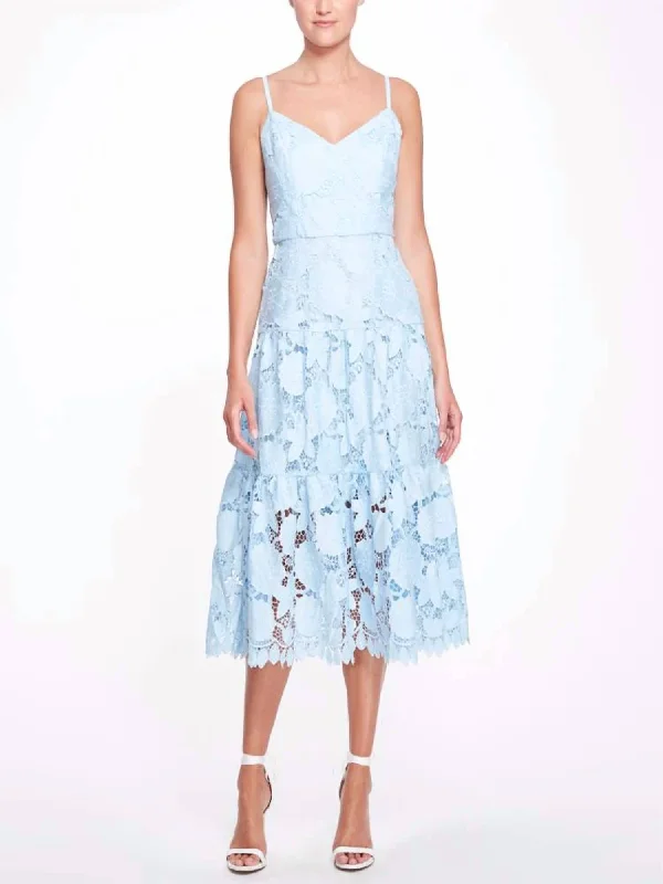 Shop Today, Save Tomorrow!Shop Today, Save Tomorrow!3D Floral Eyelet Midi Dress In Dusty Blue Shop Today, Save Tomorrow!Shop Today, Save Tomorrow!3D Floral Eyelet Midi Dress In Dusty Blue