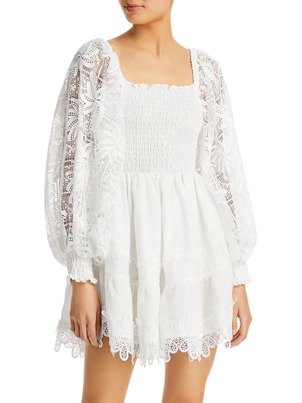 More Discounts, More Joy!More Discounts, More Joy!Ancora Womens Smocked Mini Mini Dress More Discounts, More Joy!More Discounts, More Joy!Ancora Womens Smocked Mini Mini Dress