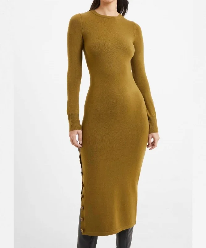 Time to Snag a Bargain!Time to Snag a Bargain!Babysoft Button Midi Dress In Nutria