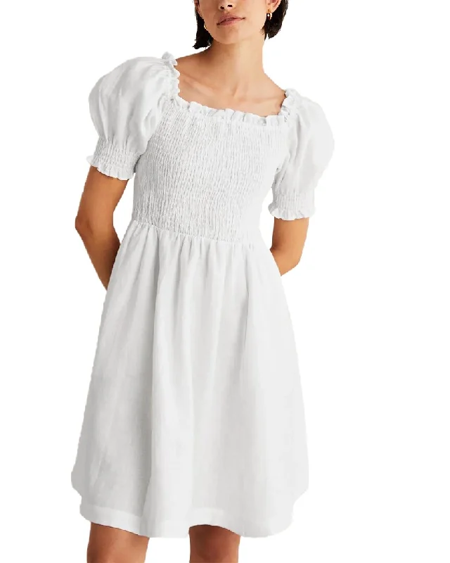 Best Deals Just for You!Best Deals Just for You!Boden Smocked Bodice Linen Mini Dress Best Deals Just for You!Best Deals Just for You!Boden Smocked Bodice Linen Mini Dress