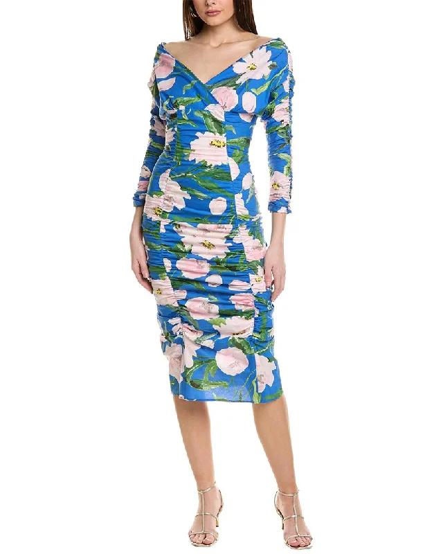 Limited Stock Available!Limited Stock Available!Carolina Herrera Ruched Midi Dress Limited Stock Available!Limited Stock Available!Carolina Herrera Ruched Midi Dress