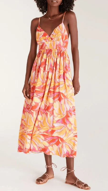 Steals and Deals Await!Steals and Deals Await!Charm Stained Glass Midi Dress In Papaya Glow Steals and Deals Await!Steals and Deals Await!Charm Stained Glass Midi Dress In Papaya Glow