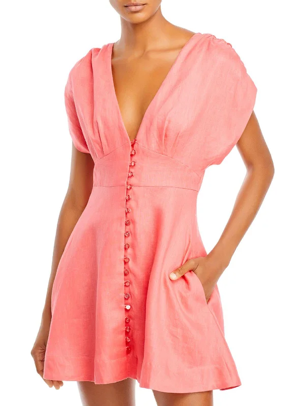 Today’s Deals, Tomorrow’s Regrets!Today’s Deals, Tomorrow’s Regrets!Claudia Womens Linen Short Mini Dress Today’s Deals, Tomorrow’s Regrets!Today’s Deals, Tomorrow’s Regrets!Claudia Womens Linen Short Mini Dress