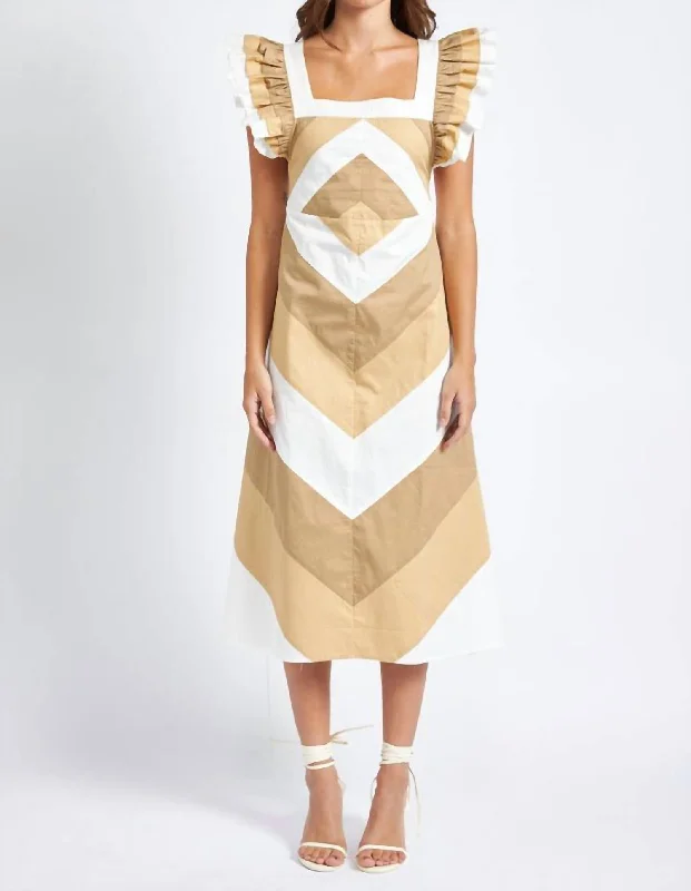 Must-Have Deals Inside!Must-Have Deals Inside!Colorblocked Midi Dress In Multi