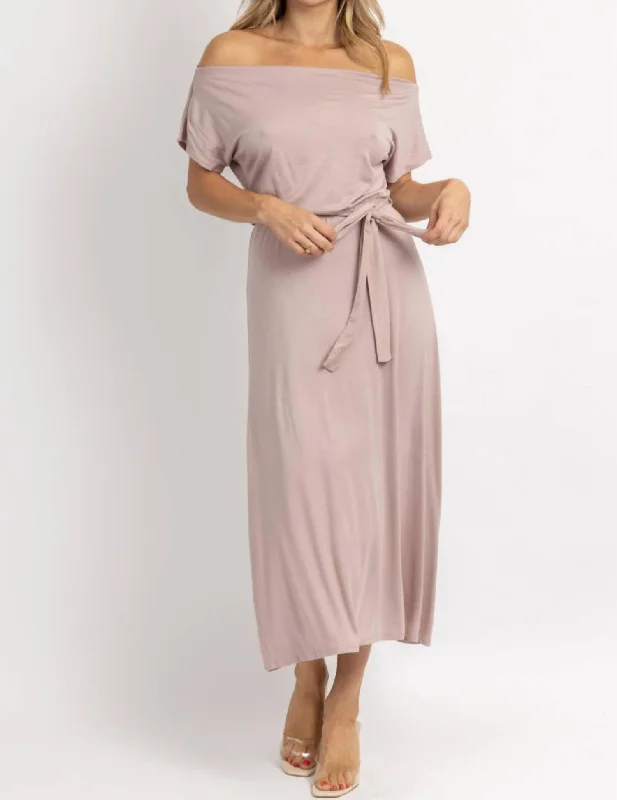 Shop Smart, Save Big!Shop Smart, Save Big!Go-To Belted Midi Dress In Mauve