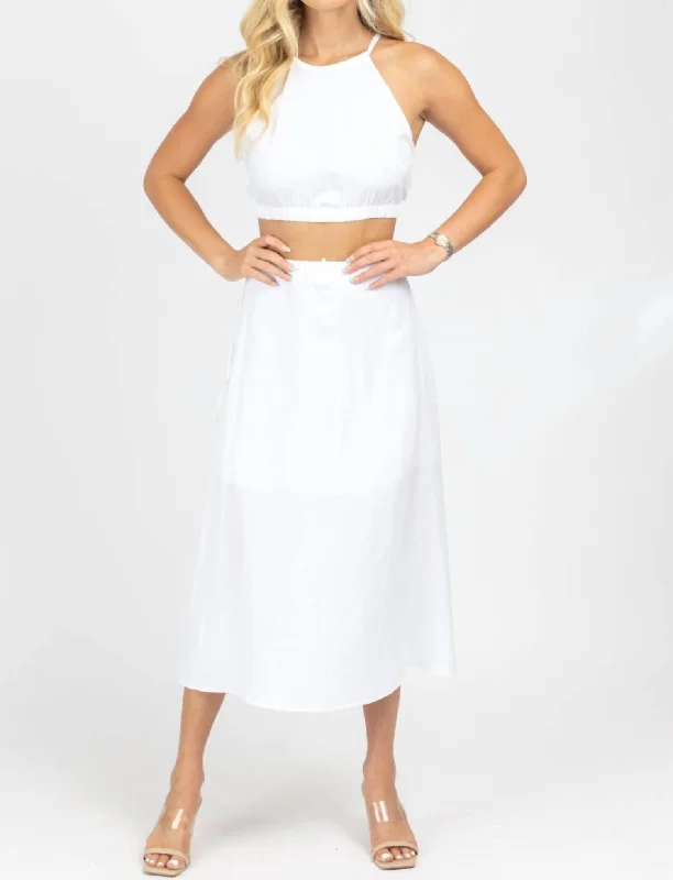 The Best Sale of the Year!The Best Sale of the Year!Halterneck Two Piece Midi Dress In Ivory The Best Sale of the Year!The Best Sale of the Year!Halterneck Two Piece Midi Dress In Ivory