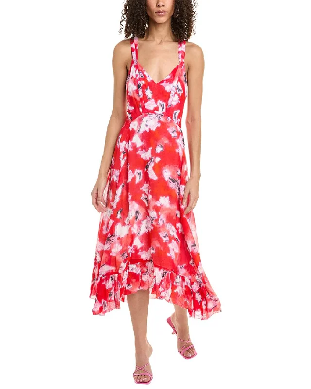 Don't Miss Out!Don't Miss Out!IRO Strappy Back Silk & Linen-Blend Midi Dress