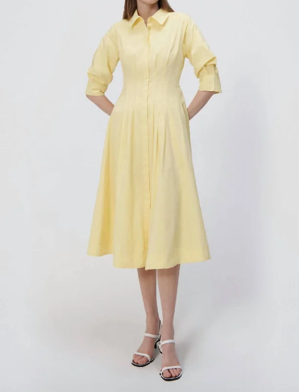 Hottest Discounts of the Year!Hottest Discounts of the Year!Jazz Core Pintuck Midi Dress In Limoncello Hottest Discounts of the Year!Hottest Discounts of the Year!Jazz Core Pintuck Midi Dress In Limoncello