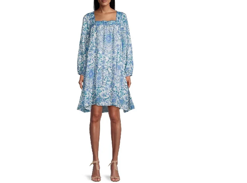 Limited Deals, Unlimited Savings!Limited Deals, Unlimited Savings!Leilani Floral Mini Dress In Blue/white Limited Deals, Unlimited Savings!Limited Deals, Unlimited Savings!Leilani Floral Mini Dress In Blue/white