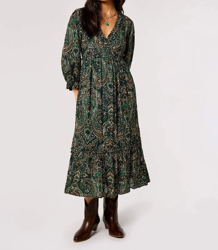 Find the Best Deals Here!Find the Best Deals Here!Lillian Paisley Midi Dress In Green Find the Best Deals Here!Find the Best Deals Here!Lillian Paisley Midi Dress In Green