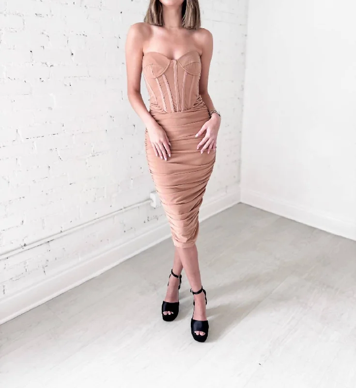 Save Up to 50% Off!Save Up to 50% Off!Lithium Mesh Midi Dress In Nude