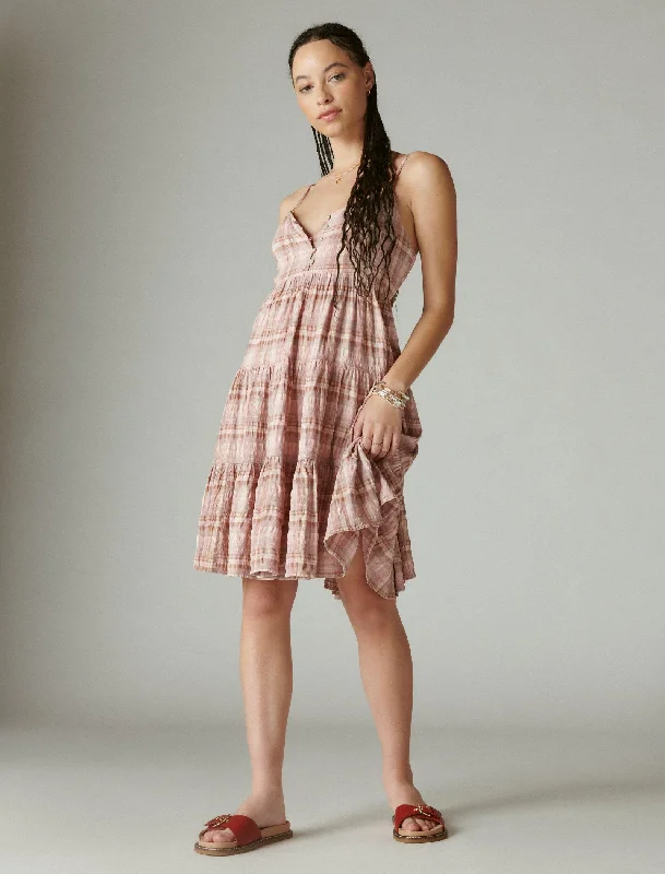 Get More, Spend Less – Shop Now!Get More, Spend Less – Shop Now!Lucky Brand Women's Plaid Button Front Tiered Mini Dress Get More, Spend Less – Shop Now!Get More, Spend Less – Shop Now!Lucky Brand Women's Plaid Button Front Tiered Mini Dress