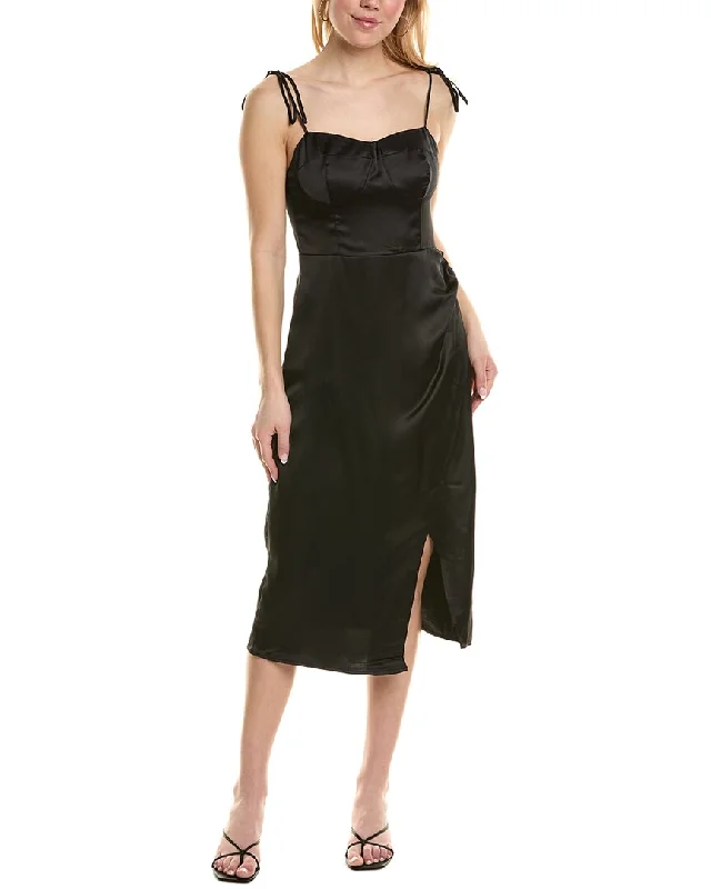 Hurry, Sale Ends Soon!Hurry, Sale Ends Soon!REVERIEE Satin Midi Dress