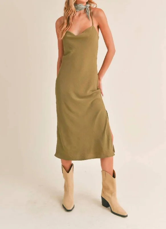 Great Deals, Just for You!Great Deals, Just for You!Run Free Midi Dress In Olive