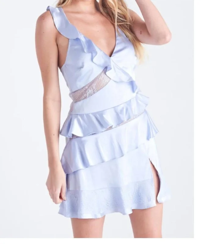 Your Discount is Waiting!Your Discount is Waiting!Satin Lace Mini Dress In Sky Blue Your Discount is Waiting!Your Discount is Waiting!Satin Lace Mini Dress In Sky Blue