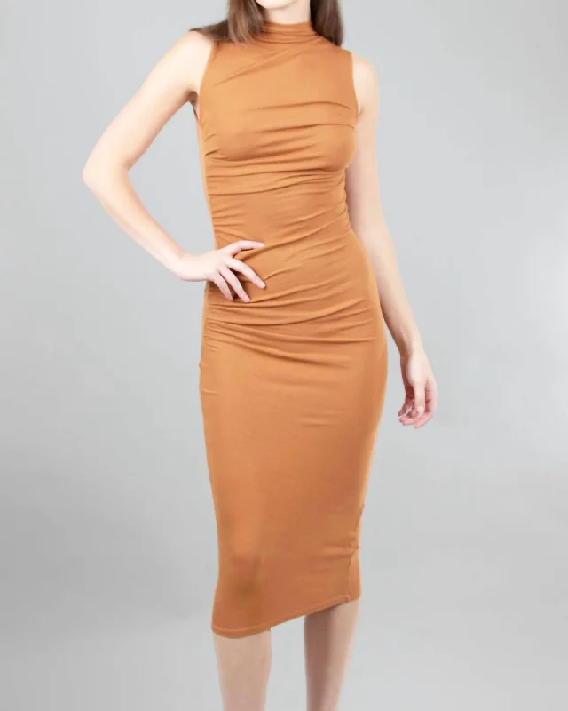 Unmissable Offers Await!Unmissable Offers Await!Silk Knit Twist Midi Dress In Toffee Unmissable Offers Await!Unmissable Offers Await!Silk Knit Twist Midi Dress In Toffee