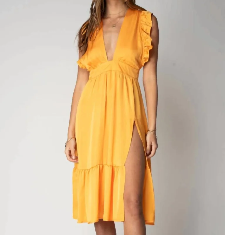Limited Edition, Limited Price!Limited Edition, Limited Price!The Jessi Midi Dress In Mango Limited Edition, Limited Price!Limited Edition, Limited Price!The Jessi Midi Dress In Mango