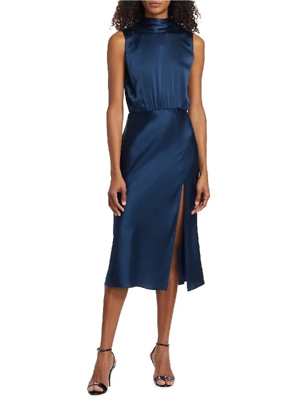 Save More Than Ever!Save More Than Ever!Walden Tie-Back Midi Dress In Navy