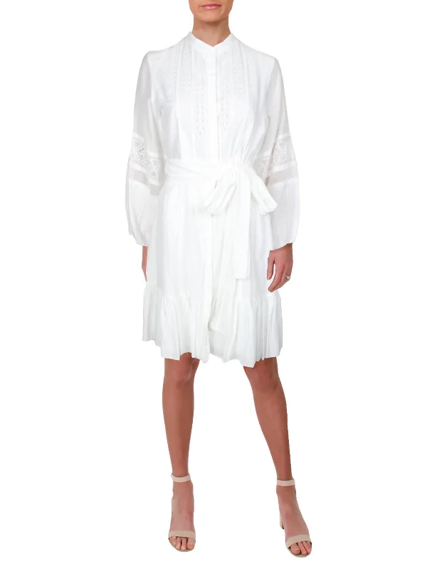 Huge Savings – Act Now!Huge Savings – Act Now!Womens Eyelet Above Knee Mini Dress