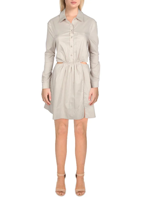 Amazing Prices You Can’t Resist!Amazing Prices You Can’t Resist!Womens Half button Cut-out Mini Dress Amazing Prices You Can’t Resist!Amazing Prices You Can’t Resist!Womens Half button Cut-out Mini Dress