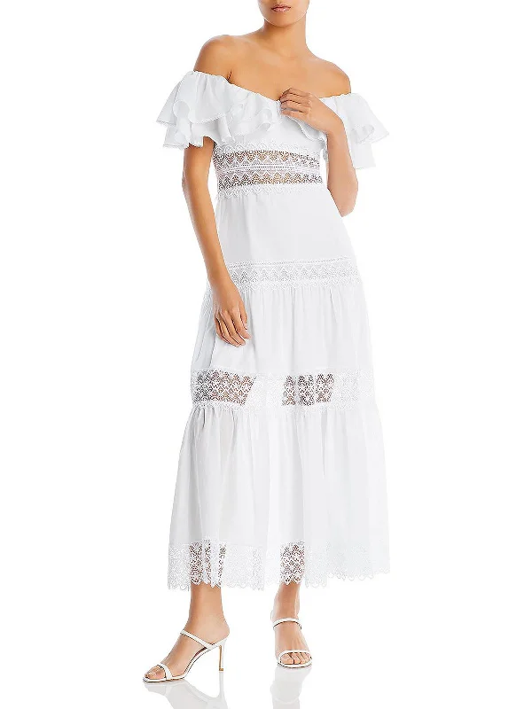 The Best Offers Are Here!The Best Offers Are Here!Womens Lace Inset Tea Length Midi Dress The Best Offers Are Here!The Best Offers Are Here!Womens Lace Inset Tea Length Midi Dress
