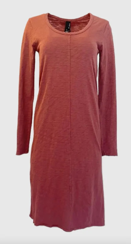 Special Offer – Act Fast!Special Offer – Act Fast!Women's Long Sleeve Midi Dress With Raw Edges In Rustic