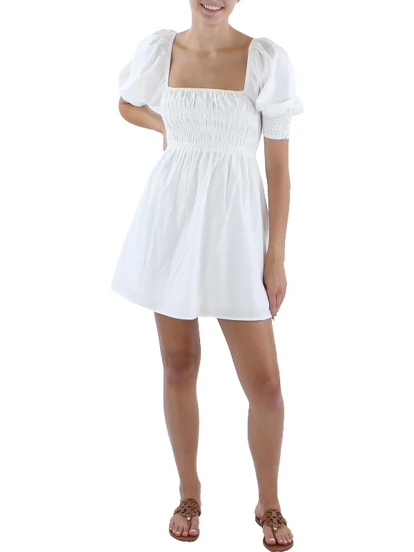 Shop Before It’s Gone!Shop Before It’s Gone!Womens Smocked Short Mini Dress