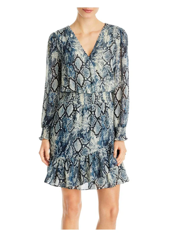 Buy One, Get One Free!Buy One, Get One Free!Womens Snake Print Short Mini Dress