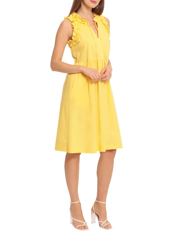 Biggest Sale of the Season!Biggest Sale of the Season!Womens Tie Neck Ruffled Midi Dress Biggest Sale of the Season!Biggest Sale of the Season!Womens Tie Neck Ruffled Midi Dress
