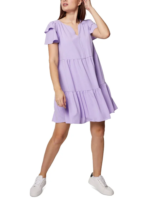 Save More Than Ever!Save More Than Ever!Womens Tiered Above Knee Mini Dress