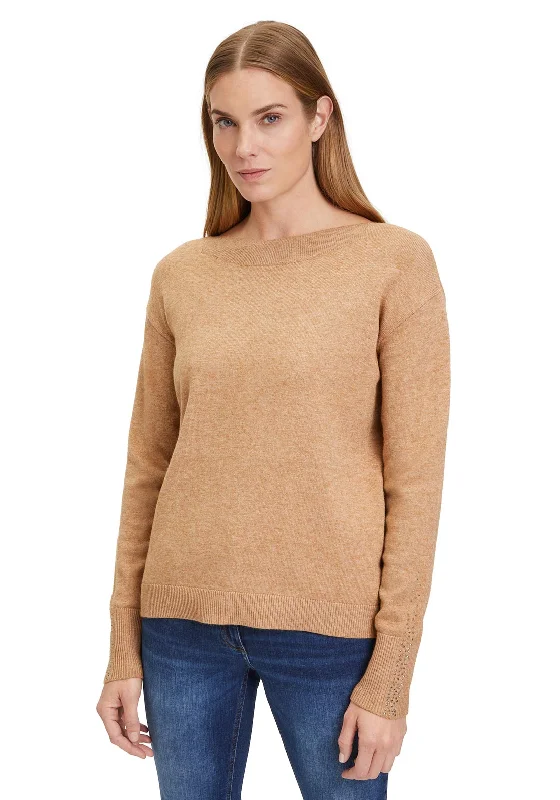 Best Deals Just for You!Best Deals Just for You!Betty Barclay Boat Neckline Knit Jumper, Camel Best Deals Just for You!Best Deals Just for You!Betty Barclay Boat Neckline Knit Jumper, Camel