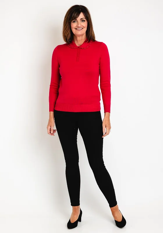 Don't Miss Out!Don't Miss Out!Castle Of Ireland Scallop Collar Sweater, Sangria