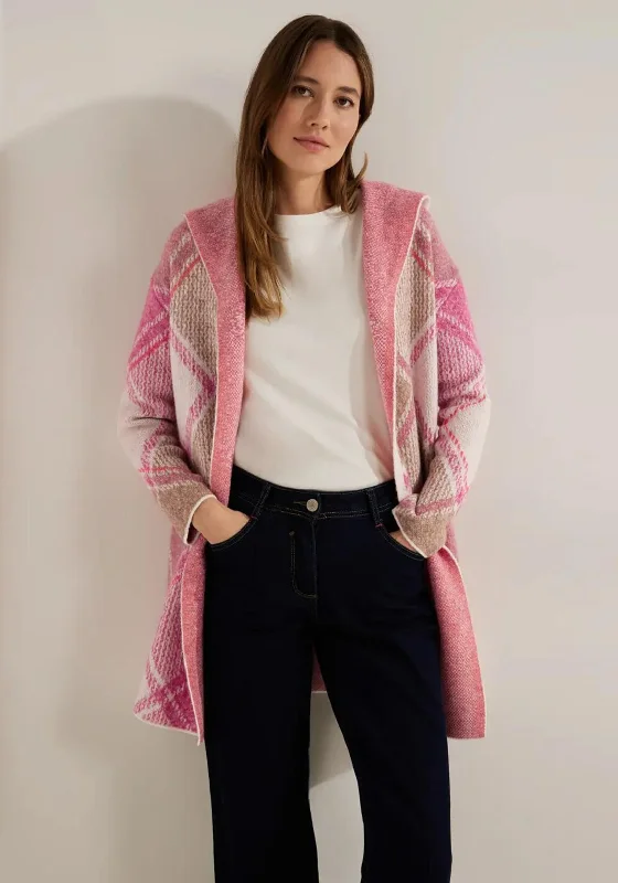 Get More for Less!Get More for Less!Cecil Argyle Hooded Long Knit Cardigan, Cosy Coral Get More for Less!Get More for Less!Cecil Argyle Hooded Long Knit Cardigan, Cosy Coral