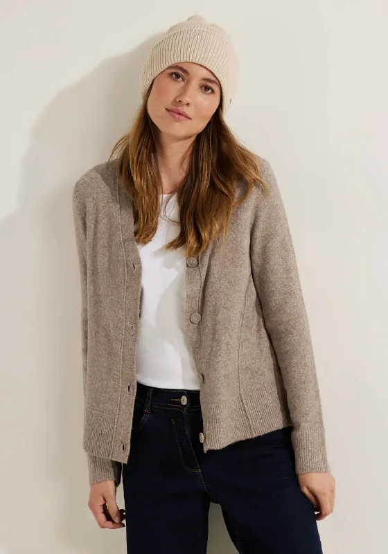 Incredible Savings Inside!Incredible Savings Inside!Cecil Decorative Seam Detail Knit Cardigan, Taupe Incredible Savings Inside!Incredible Savings Inside!Cecil Decorative Seam Detail Knit Cardigan, Taupe