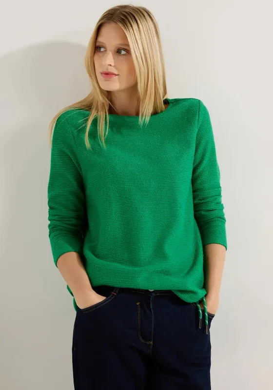 Limited Stock Available!Limited Stock Available!Cecil Textured Drawstring Sweater, Easy Green Limited Stock Available!Limited Stock Available!Cecil Textured Drawstring Sweater, Easy Green
