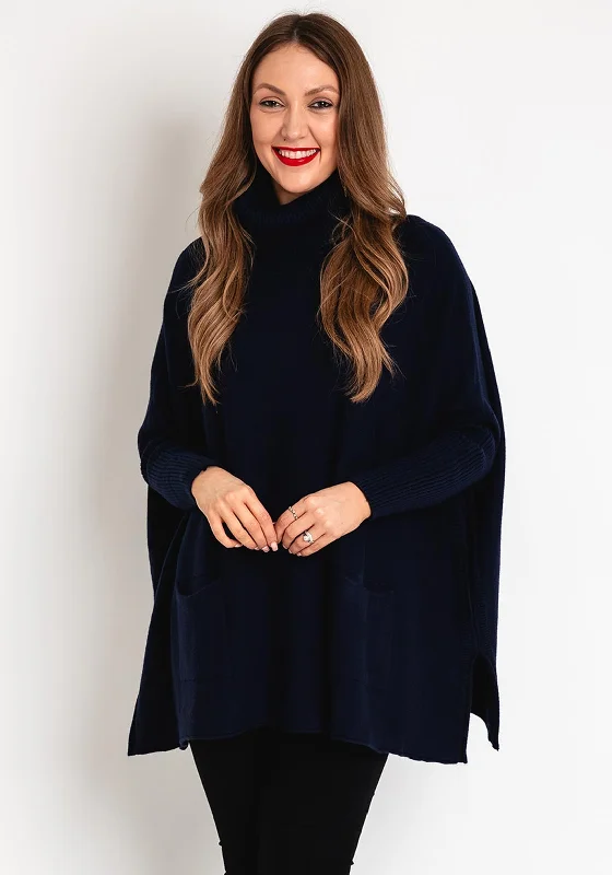Seasonal Sale – Shop Now!Seasonal Sale – Shop Now!D.E.C.K By Decollage One Size Button Detail Knitted Sweater, Navy