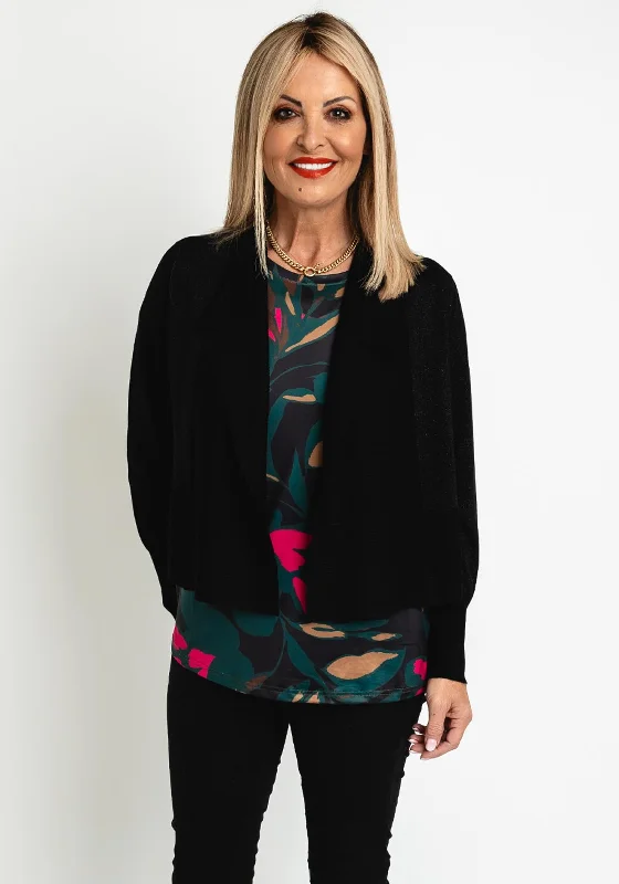 Limited Time Offer!Limited Time Offer!Fransa Chimma Ribbed Sparkle Cardigan, Black Limited Time Offer!Limited Time Offer!Fransa Chimma Ribbed Sparkle Cardigan, Black