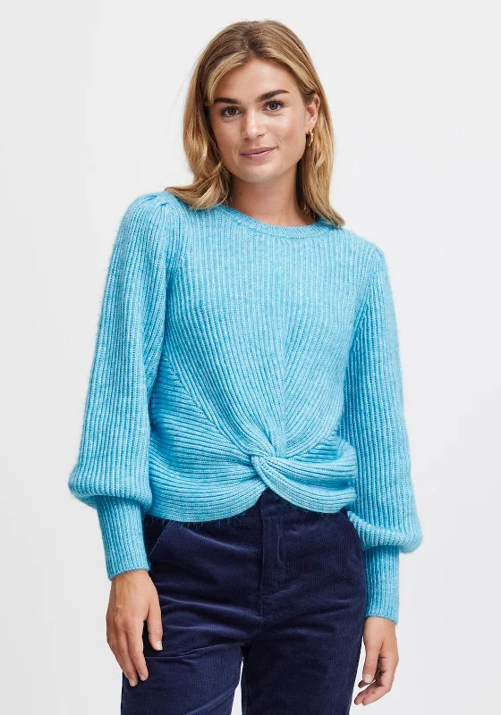 Instant Savings Await!Instant Savings Await!Fransa Elna Knot Detail Knitted Jumper, Ethereal Blue Instant Savings Await!Instant Savings Await!Fransa Elna Knot Detail Knitted Jumper, Ethereal Blue