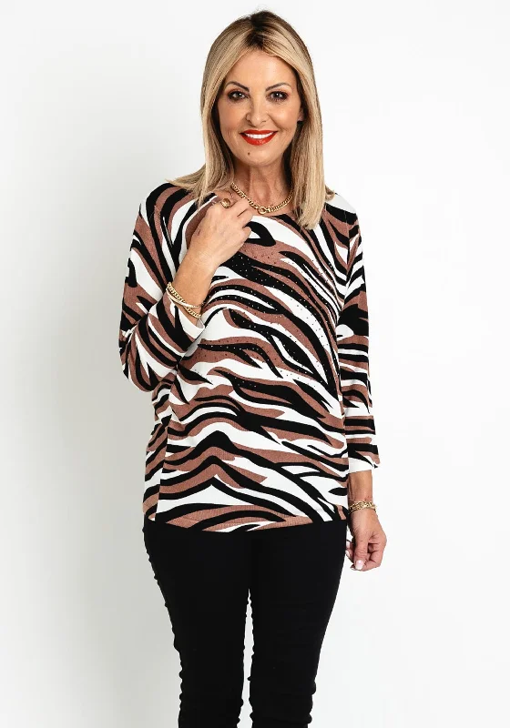 Shop Early, Save Big!Shop Early, Save Big!Natalia Collection Rhinestone Stripe Sweater, Brown Shop Early, Save Big!Shop Early, Save Big!Natalia Collection Rhinestone Stripe Sweater, Brown