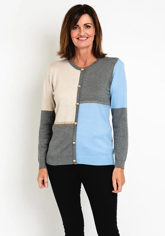 Your Exclusive Offer Awaits!Your Exclusive Offer Awaits!Natalia Collection Colour Block Knit Cardigan, Blue Your Exclusive Offer Awaits!Your Exclusive Offer Awaits!Natalia Collection Colour Block Knit Cardigan, Blue