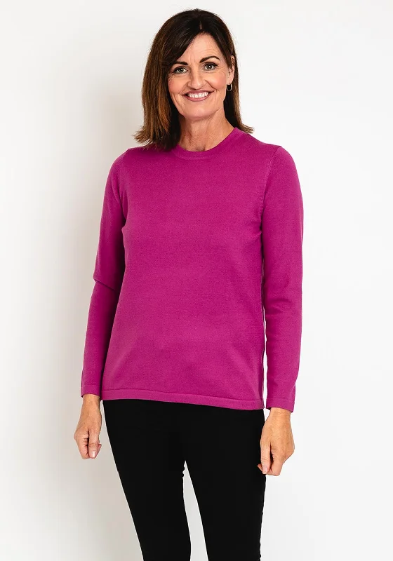 The Best Offers Are Here!The Best Offers Are Here!Natalia Collection Round Neck Sweater, Magenta