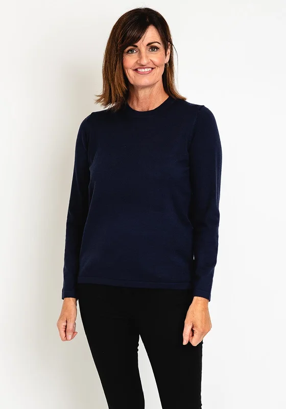 Crazy Discounts Inside!Crazy Discounts Inside!Natalia Collection Round Neck Sweater, Navy Crazy Discounts Inside!Crazy Discounts Inside!Natalia Collection Round Neck Sweater, Navy