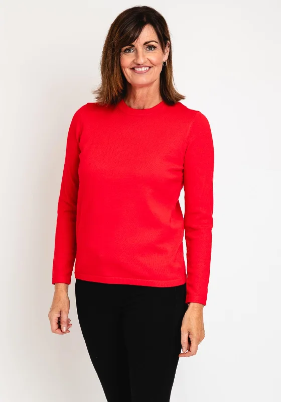 Get It Before It’s Gone!Get It Before It’s Gone!Natalia Collection Round Neck Sweater, Red Get It Before It’s Gone!Get It Before It’s Gone!Natalia Collection Round Neck Sweater, Red
