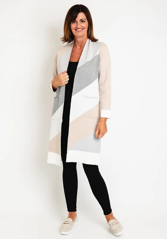 Save Up to 50% Off!Save Up to 50% Off!Natalia Collection Long Open Knit Cardigan, Blue & Grey Save Up to 50% Off!Save Up to 50% Off!Natalia Collection Long Open Knit Cardigan, Blue & Grey