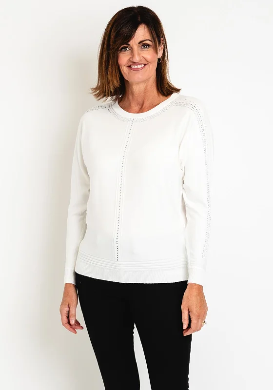 Buy One, Get One Free!Buy One, Get One Free!Natalia Collection Embellished Trim Sweater, Ivory Buy One, Get One Free!Buy One, Get One Free!Natalia Collection Embellished Trim Sweater, Ivory