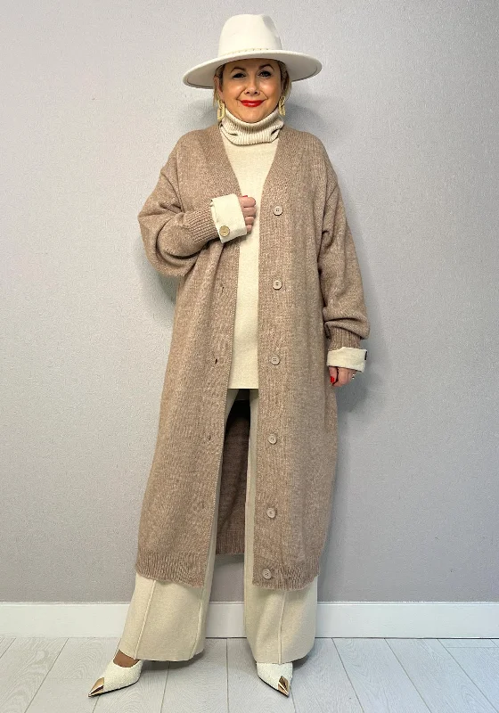 Get More for Less!Get More for Less!Serafina Collection One Size Long Knit Cardigan, Taupe Get More for Less!Get More for Less!Serafina Collection One Size Long Knit Cardigan, Taupe