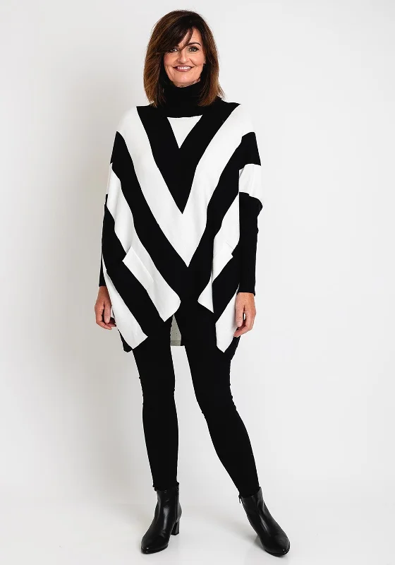Don't Miss Out!Don't Miss Out!Serafina Collection Zig Zag Print Oversized Jumper, Black & White Don't Miss Out!Don't Miss Out!Serafina Collection Zig Zag Print Oversized Jumper, Black & White