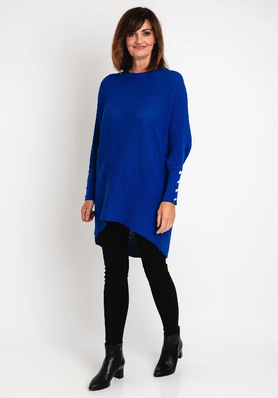 Everything Must Go!Everything Must Go!Serafina Collection One Size Embellished Cuff Longline Sweater, Royal Blue Everything Must Go!Everything Must Go!Serafina Collection One Size Embellished Cuff Longline Sweater, Royal Blue