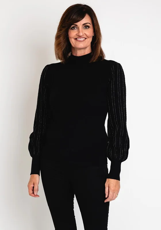 Shop Smart, Save Big!Shop Smart, Save Big!Serafina Collection Metallic Stitch Sleeve Sweater, Black Shop Smart, Save Big!Shop Smart, Save Big!Serafina Collection Metallic Stitch Sleeve Sweater, Black