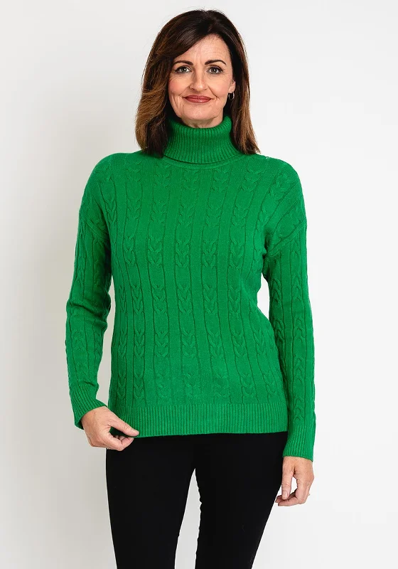 Time to Save Big!Time to Save Big!Serafina Collection Cable Knit Sweater, Green